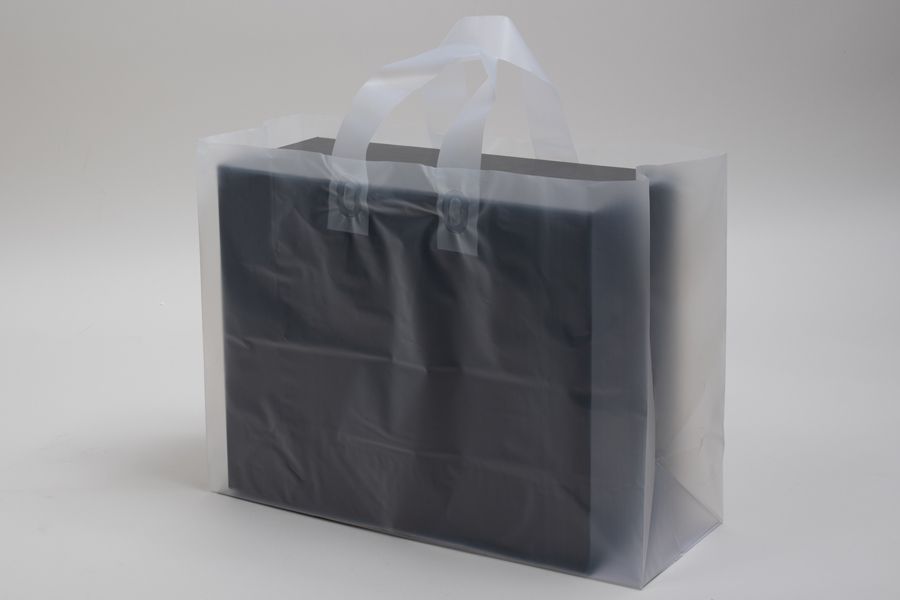 Clear Plastic Carry Bags with Handles (16″ x 18″ x 4″)