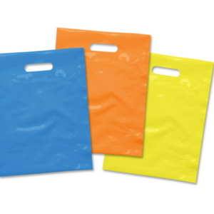 Colored Merchandise Bags with Handles (9″ x 12″)