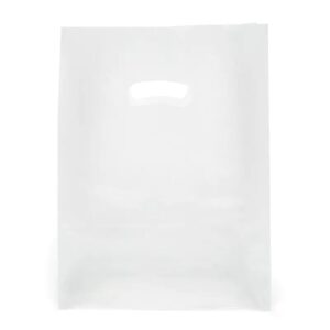 Frosted Die Cut Handle Bags (9″ x 12″)