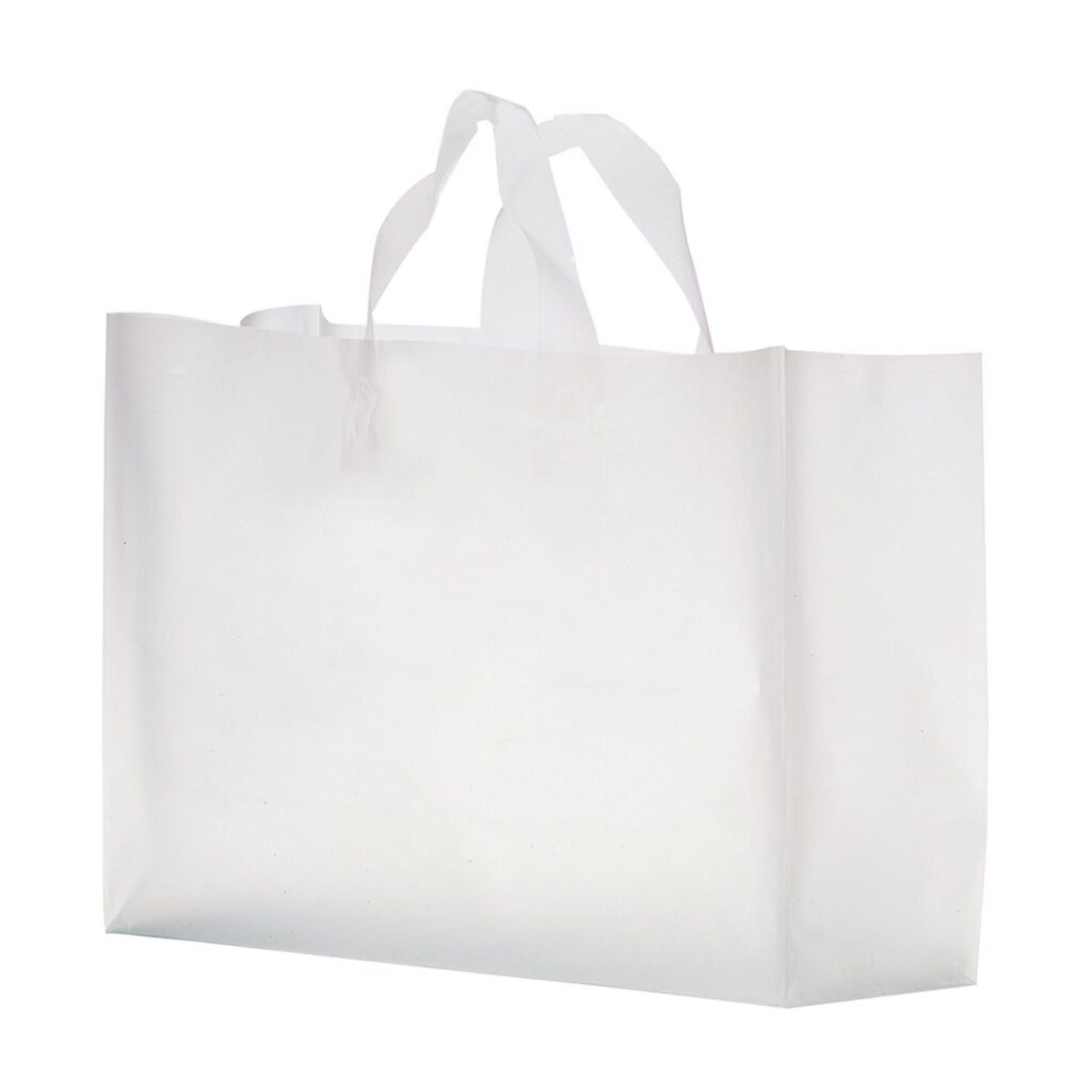 Frosted Soft Loop Handle Bags (16″ x 6″ x 12″)