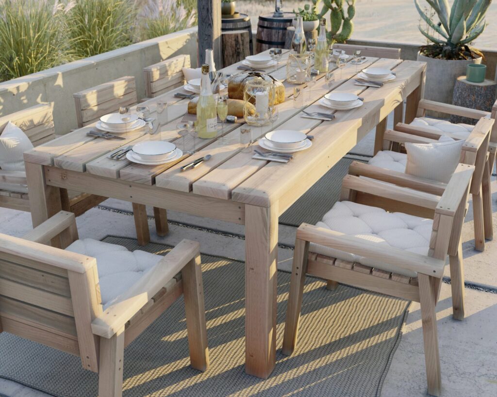 Outdoor Dining Table (Type: Teak) Outdoor Dining Table (Type: Teak)