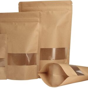 Resealable Stand-Up Pouches with Window (5″ x 8″)
