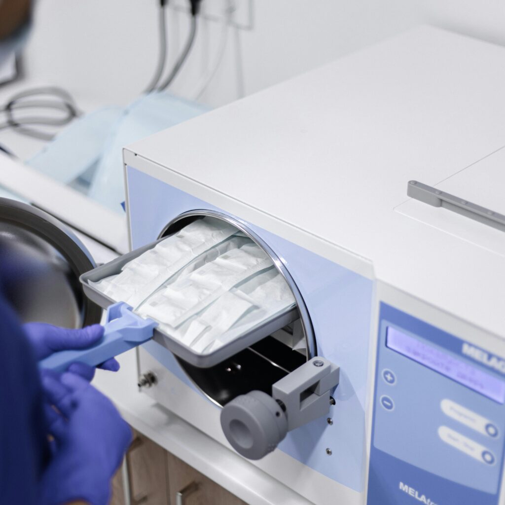 Doctor Operating a Medical Instrument